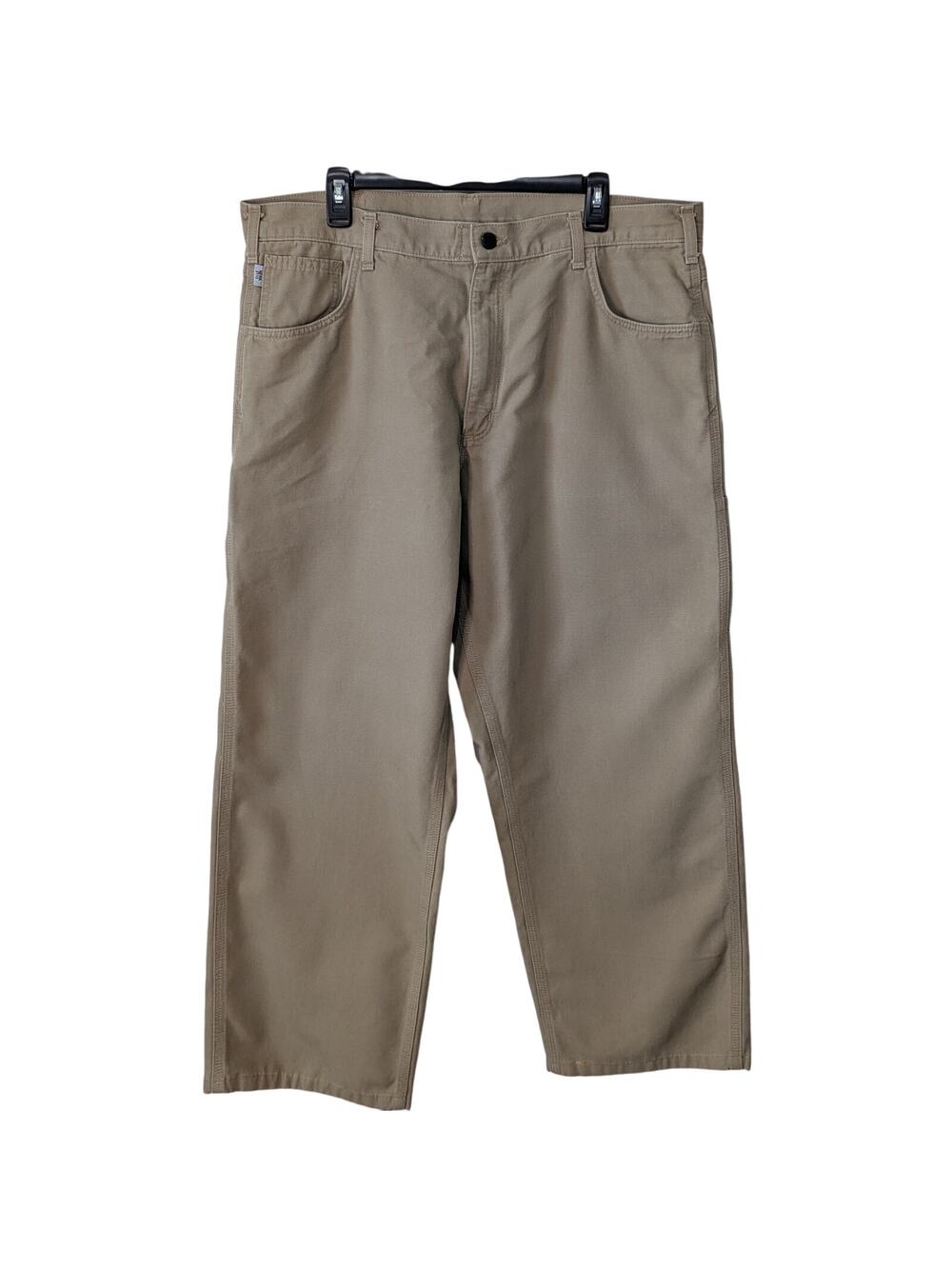 Carhartt Khaki NFPA 2112 Flame Resistant Work Pants Multiple Pocket Size 40W 32L